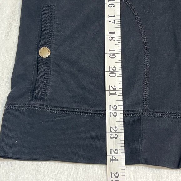 Ralph Lauren Jeans Co Women’s Black Zip Hoodie Size L Floral Hood 100% Cotton - Picture 5 of 7